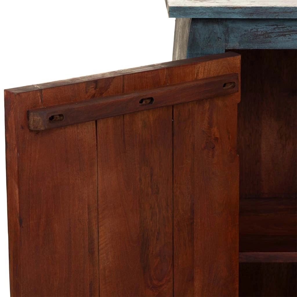 Credenza in legno intagliato artigianale, 100x40x90h cm