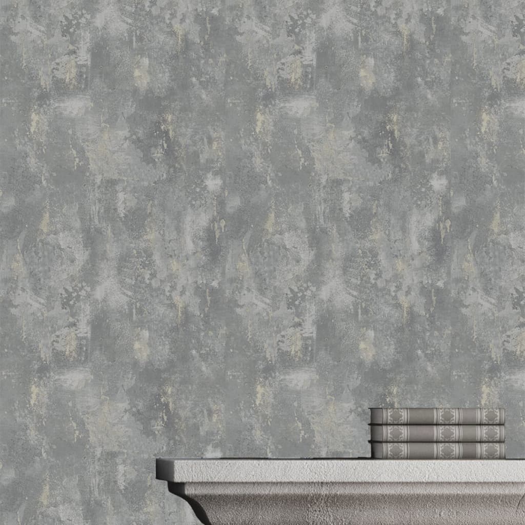 DUTCH WALLCOVERINGS Carta da Parati Motivo Calcestruzzo Grigio TP1008 422369