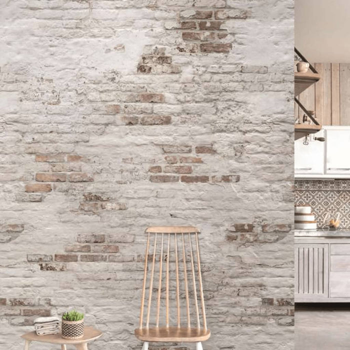 DUTCH WALLCOVERINGS Fotomurale Old Brick Wall Beige e Marrone 426258