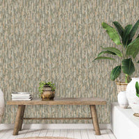 DUTCH WALLCOVERINGS Carta da Parati Phoenix Verde e Beige 442596