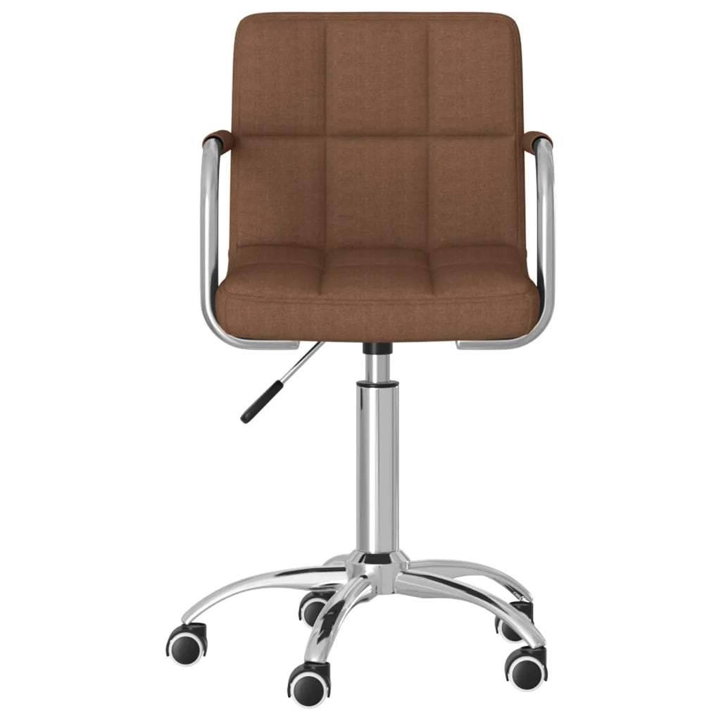 Sedia Girevole da Ufficio Marrone in Tessuto 334670