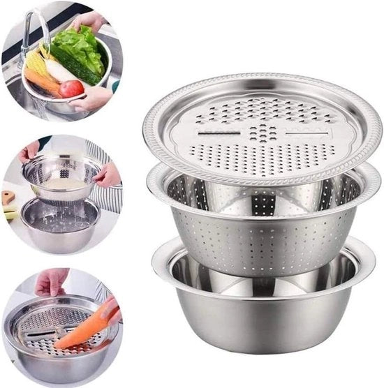 Set di colazione in acciaio inossidabile - diametro 28 cm