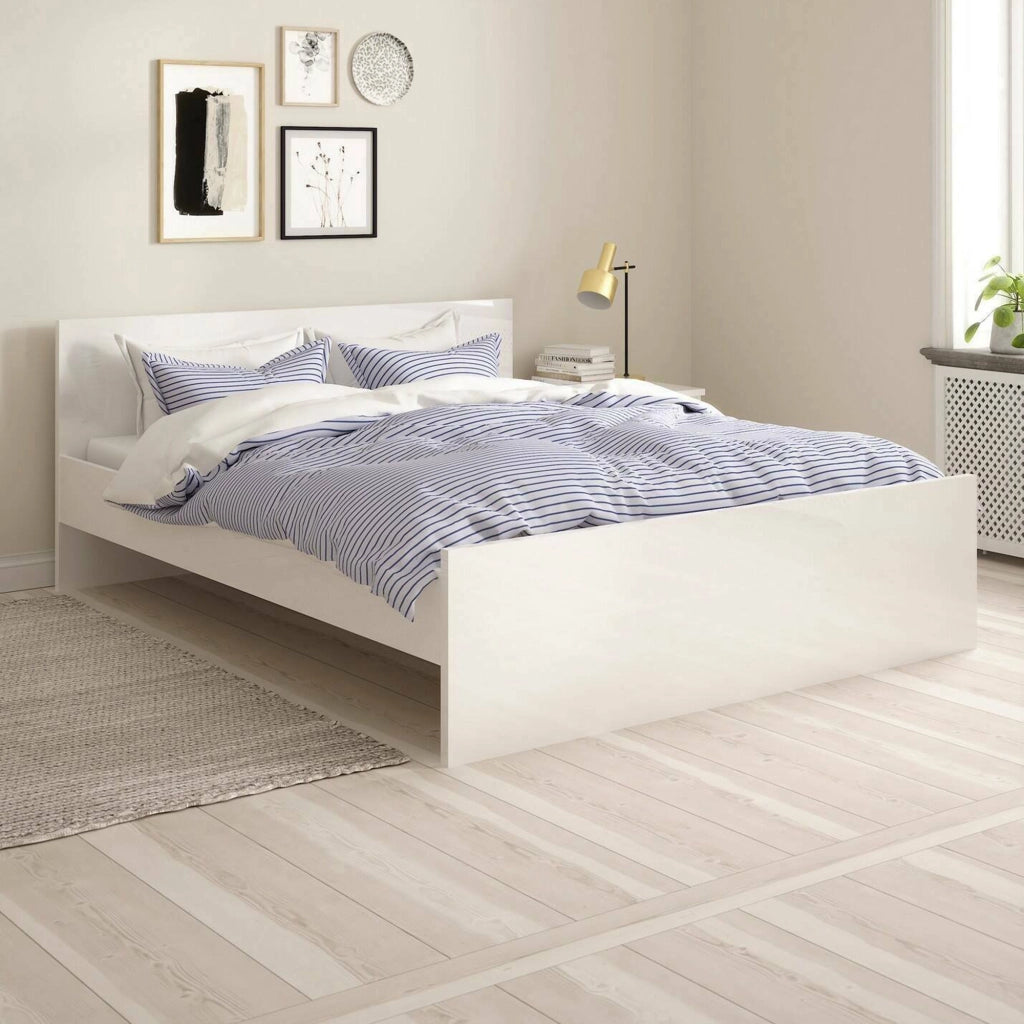 Letto piazza e mezza Bolaven, Sommier per camera da letto, Giroletto per stanza, Struttura porta materasso, 207x166 h80 cm, Bianco