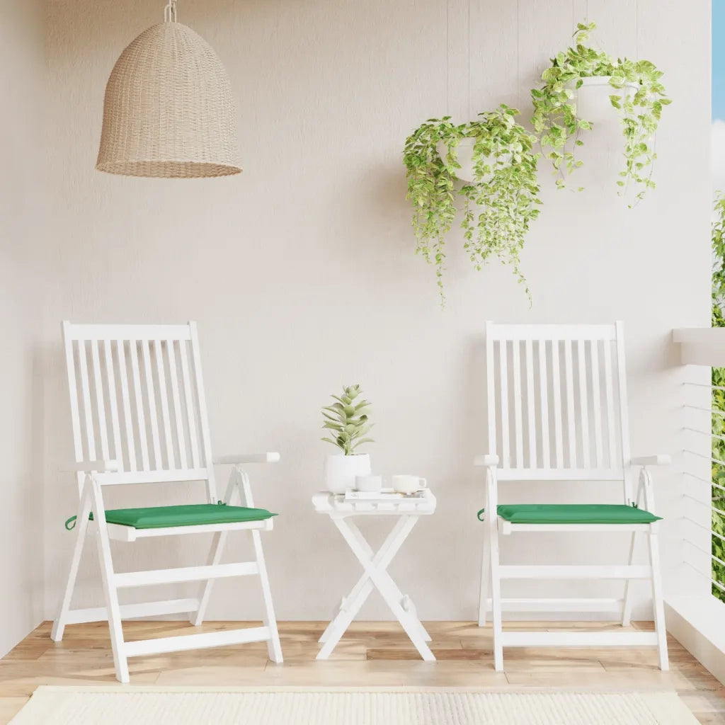 Cuscini per Sedia 2 pz | Cuscini per sedie Verdi 50x50x4 cm in Tessuto Oxford