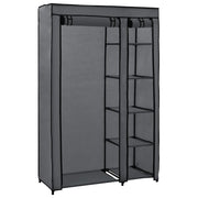 Armadio Pieghevole Grigio 110x45x175 cm in Tessuto