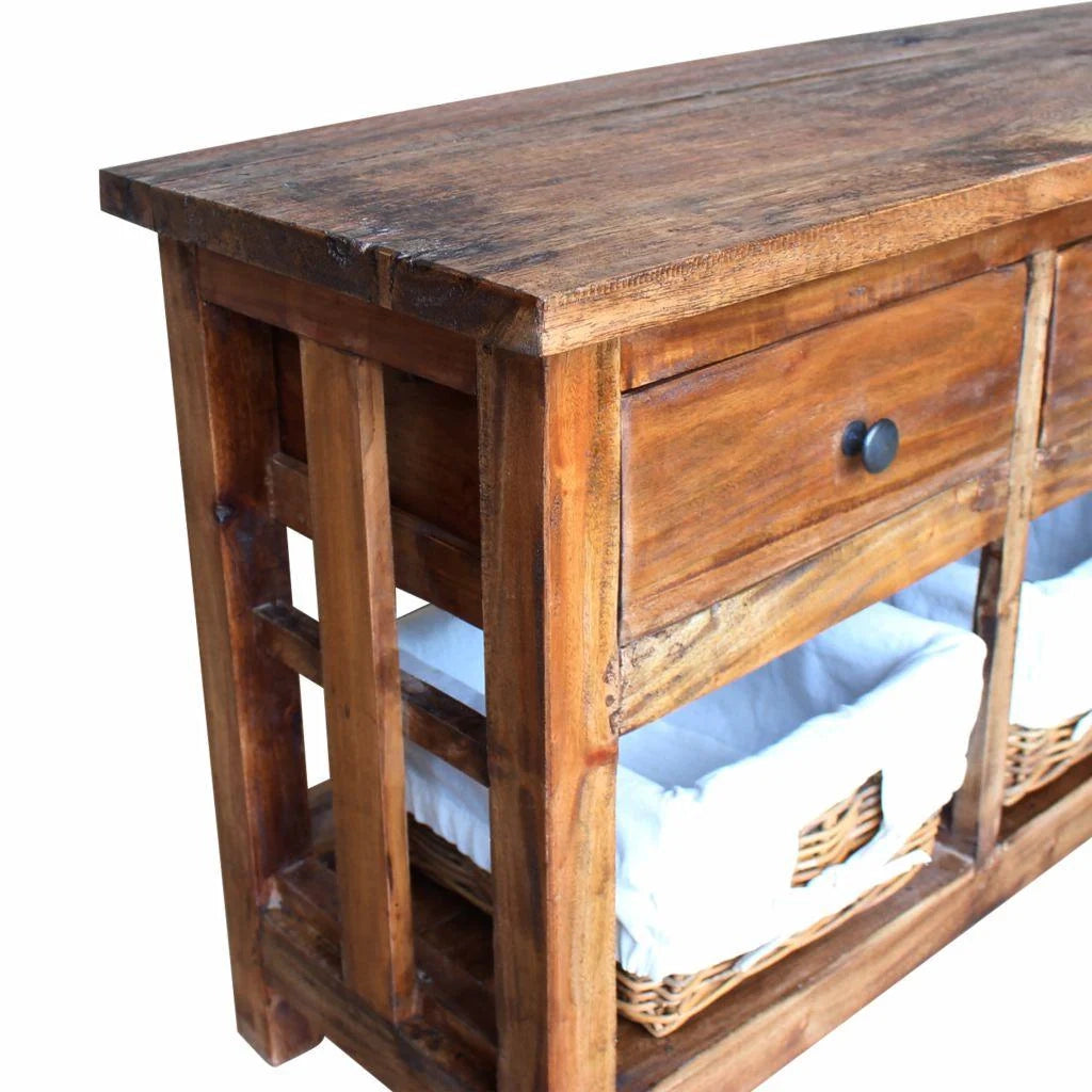 Buffet credenza mobiletto consolle mobile contenitore legno massello di recupero 100 cm 4402144
