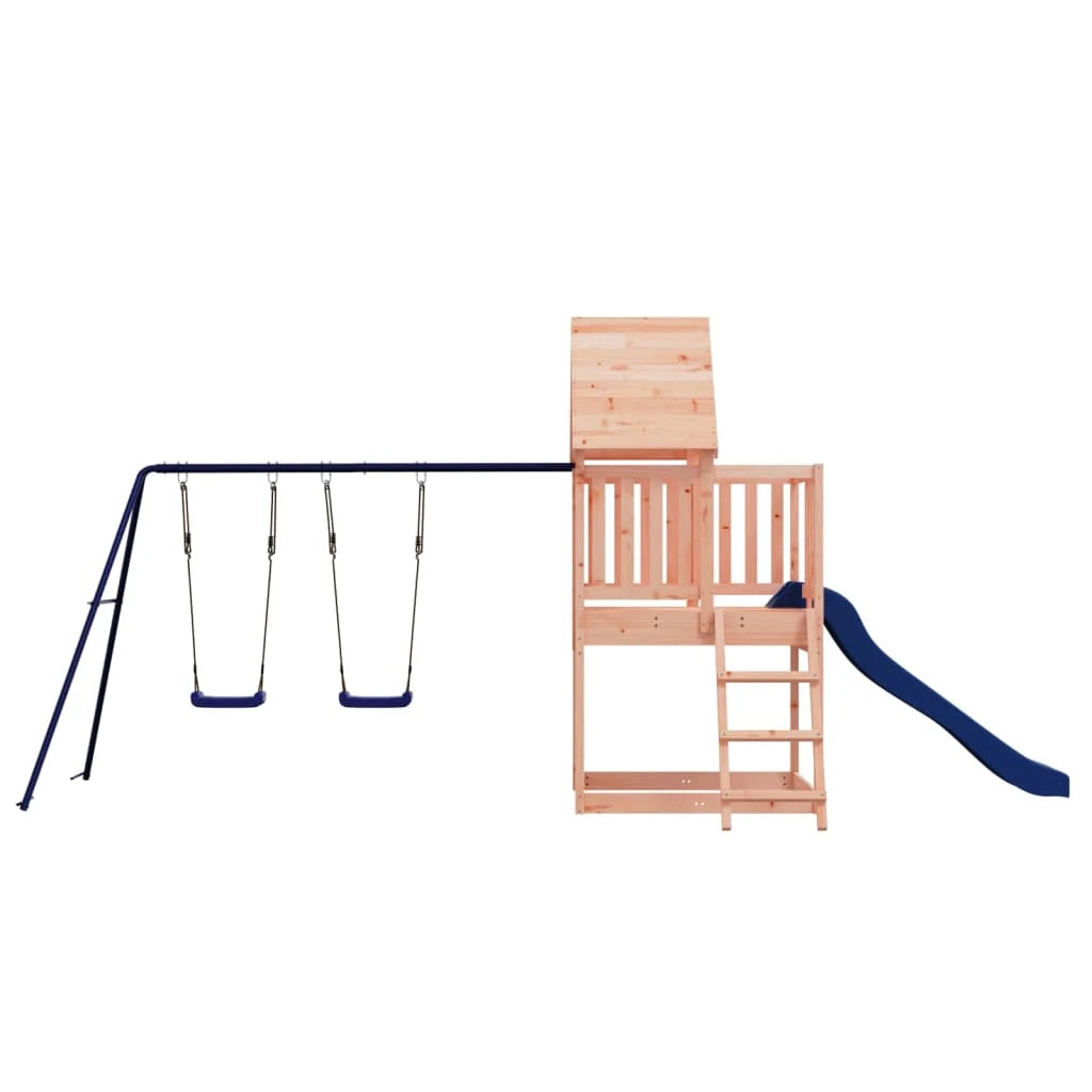 Area giochi all'aperto con altalene scivolo e robuste strutture per arrampicarsi  giochi da giardino 564 x 235 x 228 cm legno massello di abete Douglas 02_0004633