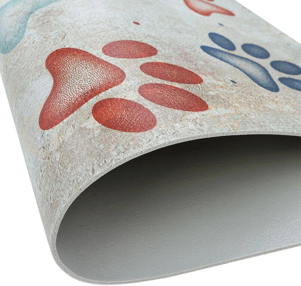 Tappeto Sottociotola Tovaglietta 50x70 cm Pvc Impermeabile Antisfilo Antiscivolo Cane Gatto Dis.A