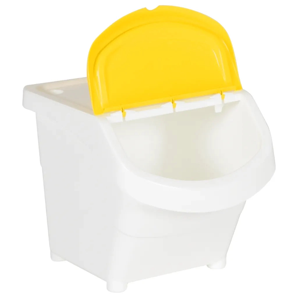 Cestini per Rifiuti Impilabili con Coperchi 3 pz Bianchi PP 78 L CFW3041445