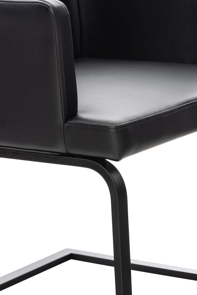 Sedia Pranzo Moderna Aberford In Similpelle nero,nero