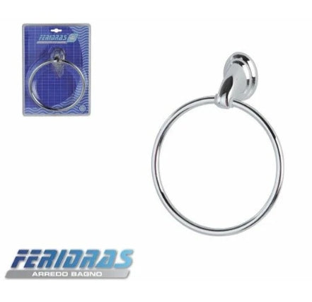 Porta Salviette Ad Anello Facile Cromato Per Bagno Accessori Casa