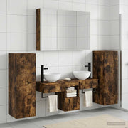 Set di mobili per il bagno 6 pcs Rovere Fumo 3407123