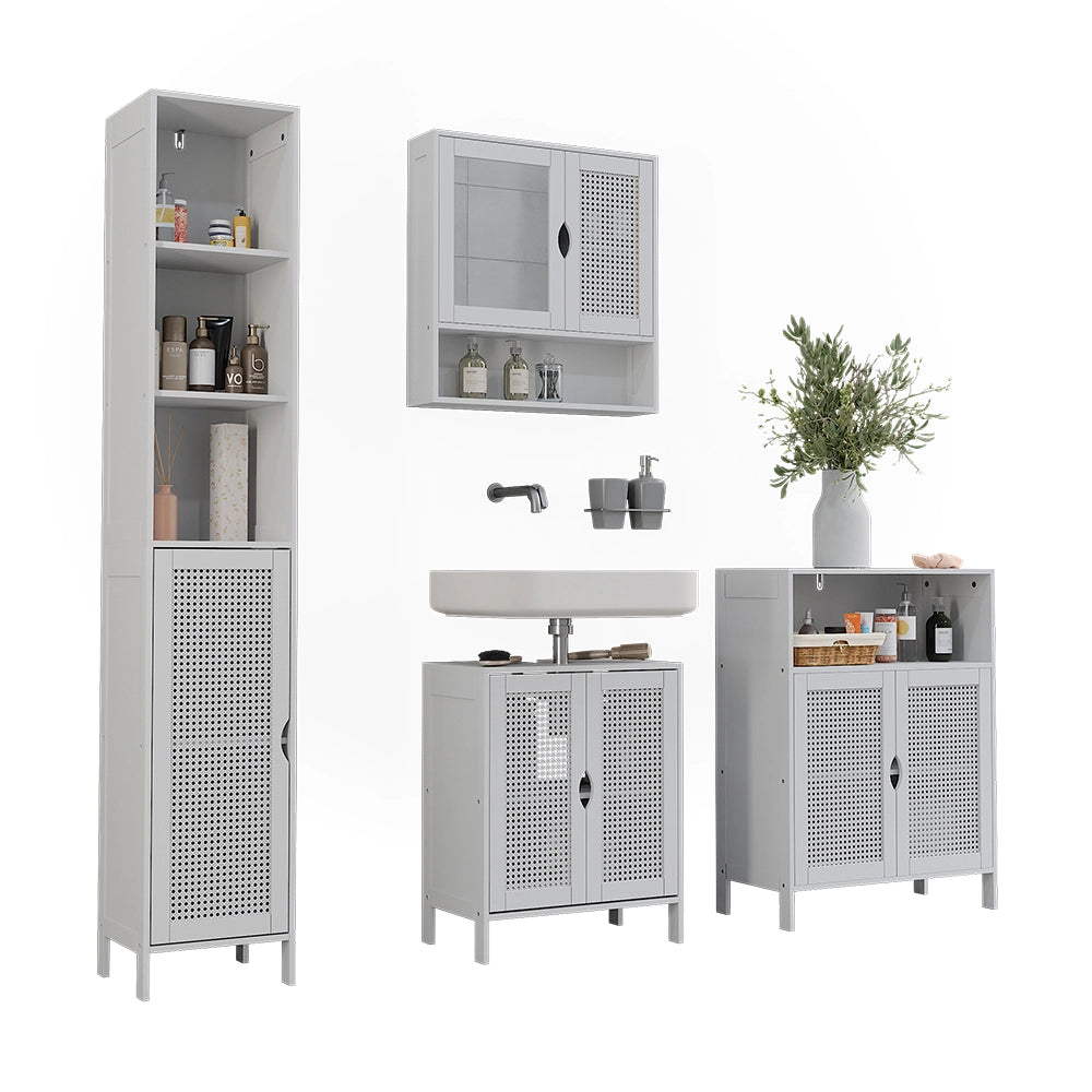 Vicco Set di mobili da bagno Bianco 4 parti
