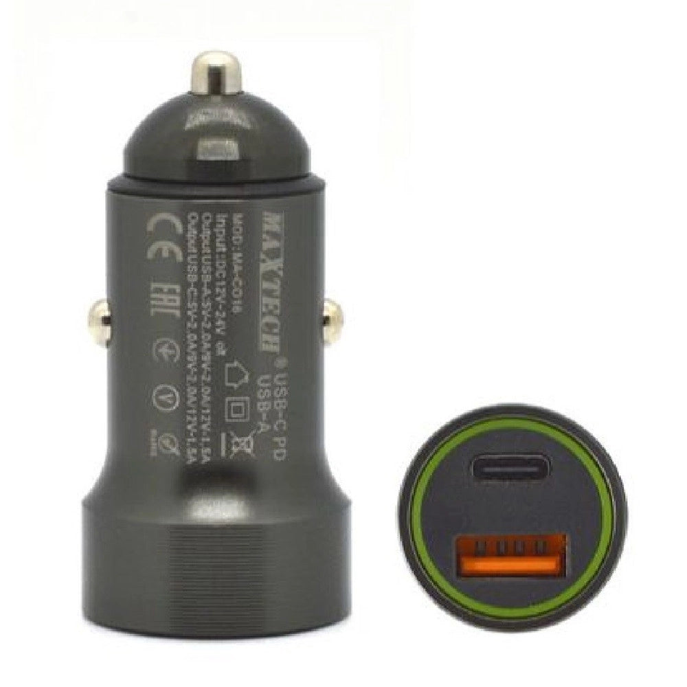 Trade Shop - Caricatore Type-c/usb-a 5a Caricabatteria Per Auto Potenza Erogazione Pd Ma-c016 -