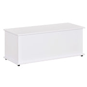 EasyComfort Panca Contenitore Multiuso in Legno Truciolare con Coperchio Apribile, per Camera e Ingresso, 100x40x40cm, Bianco
