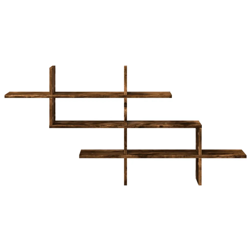 Mensola a Muro Rovere Fumo 124,5x18x60,5 cm in Truciolato