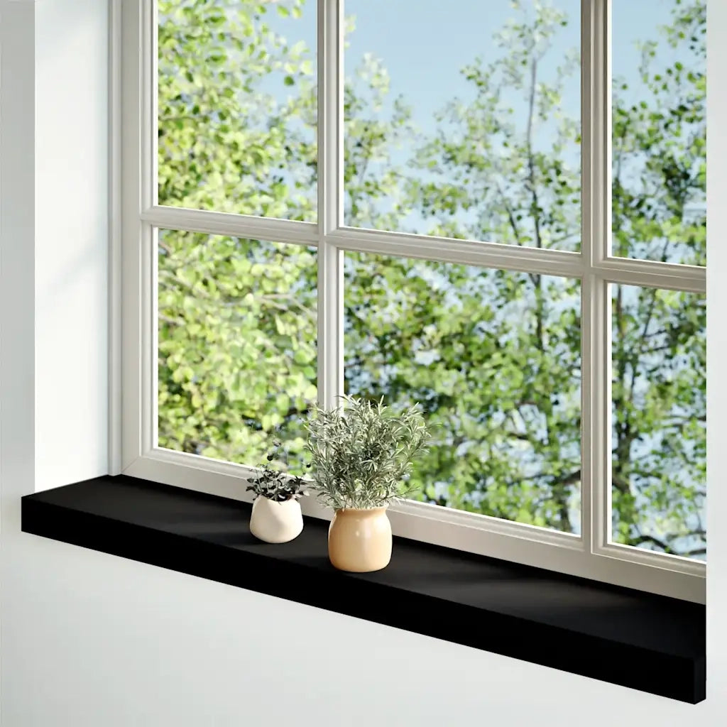 Davanzali 2 pz Marrone Scuro 80x15x2 cm Legno Massello Rovere