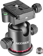 Stativa professionale a 360 gradi con rotazione panoramica, piatto di montaggio 1/4" e livello di acqua - fino a 8kg - per stativa, monopode, slider, fotocamera DSLR - X01NSK80