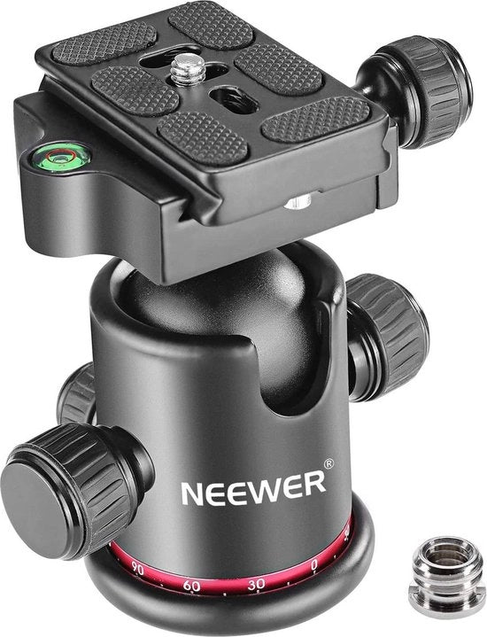 Stativa professionale a 360 gradi con rotazione panoramica, piatto di montaggio 1/4" e livello di acqua - fino a 8kg - per stativa, monopode, slider, fotocamera DSLR - X01NSK80
