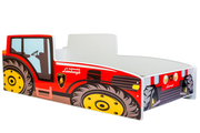 Letto per bambini Trattore rosso 160x80 con materasso