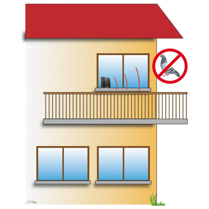 WEITECH Repellente a Ultrasuoni per Uccelli 20-40 m² 447611