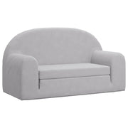 Divano letto | Sof¨¤ letto | Letto singolo Bambini a 2 Posti Grigio Chiaro in Morbido Peluche