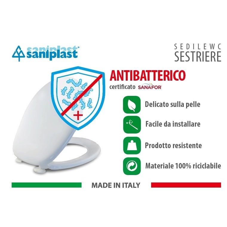 SEDILE COPRIWC ANTIBATTERICO IN TERMOPLASTICO