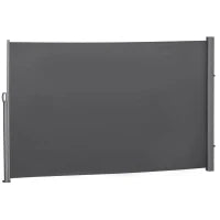 Frangivista da Giardino Estensibile 3x1.8m, Poliestere Anti UV e Alluminio, Grigio