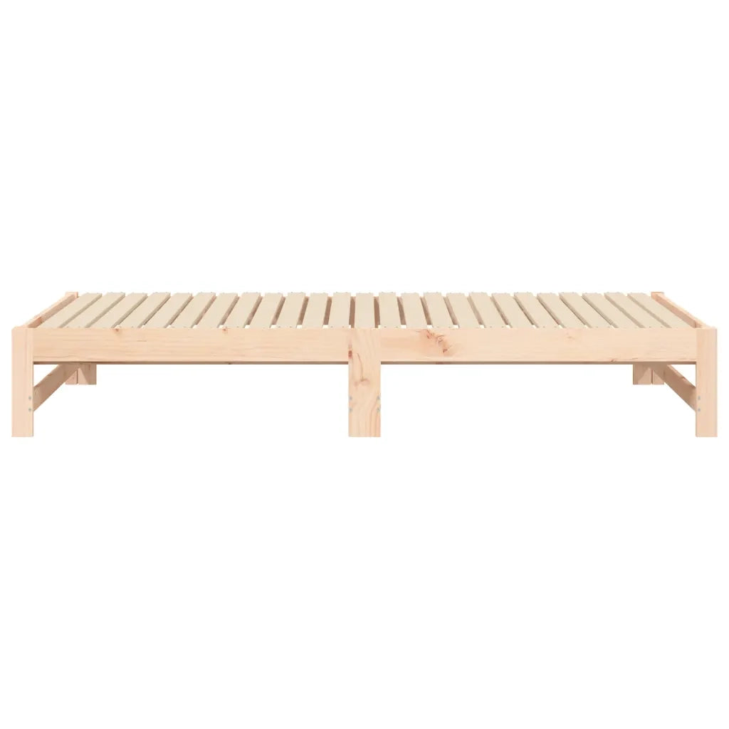 Letto matrimoniale | Letto per adulti | Dormeuse Estraibile 2x(90x190) cm Legno Massello di Pino