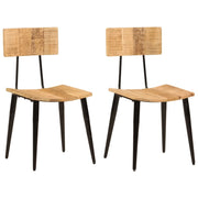 Sedie da Pranzo 2 pz 44x40x80 cm Legno Massello di Mango cod mxl 14870