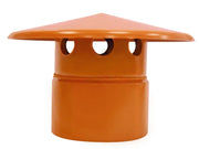 Testa esalatore  in pvc : Colore - "Tegola" - RAL 8023, Diametro - 100