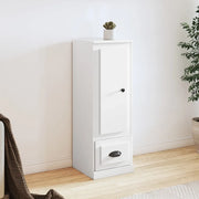 Credenza-Buffet-Armadio da cucina Bianca 36x35,5x103,5 cm in Legno Multistrato