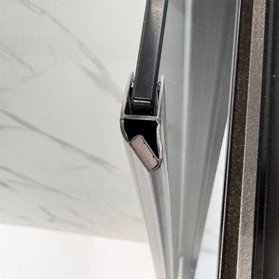 Kit guarnizioni magnetiche nero opaco 200 cm per box doccia 5-6 mm