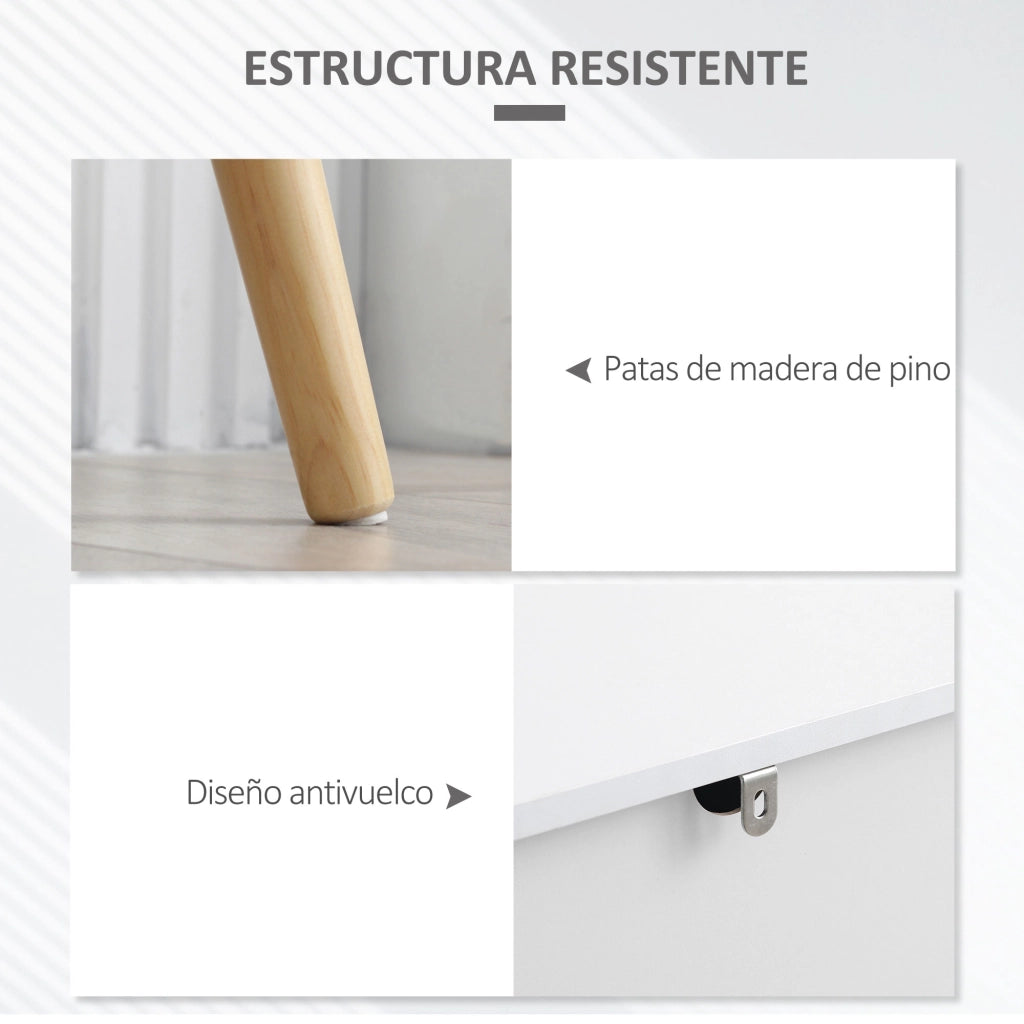Mobile Cucina con 2 Ante e Cassetto ¨C Zephmum ¨C 98x39x81,5 cm Bianco Grigio
