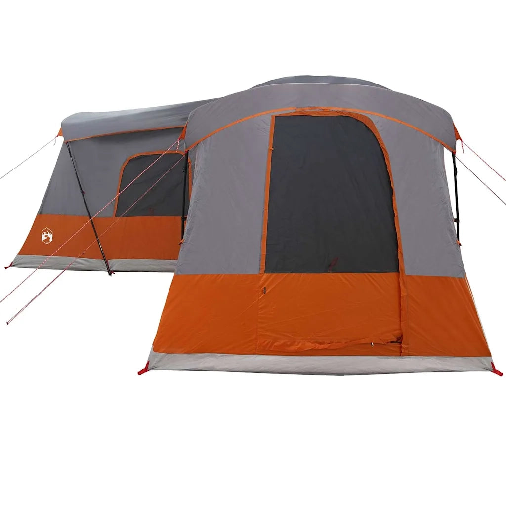 Tenda per 16 persone-Tenda da campeggio Grigio e arancione 680 x 510 x 210 cm