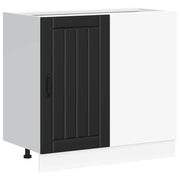 Pensile da cucina | Mobiletto da cucina "Lucca" Nero in legno ingegnerizzato