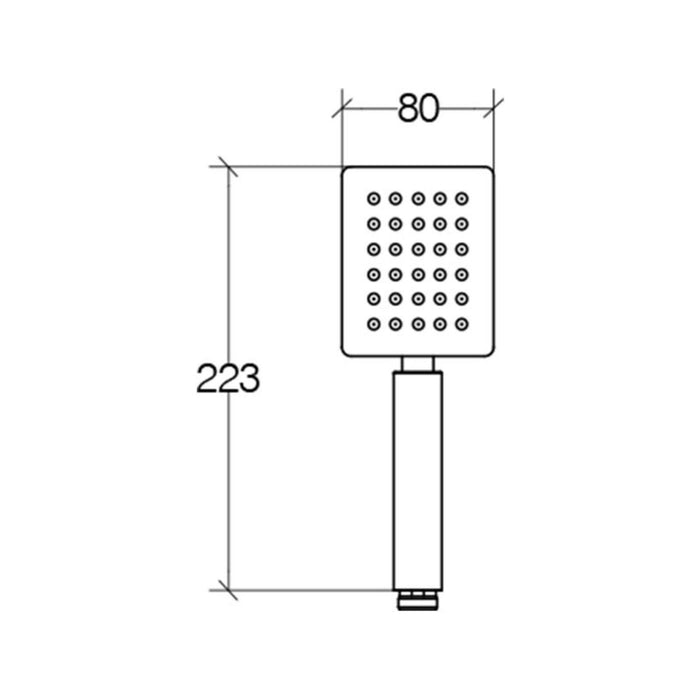 Lineabeta - Doccetta quadrata piatta Docia in ottone nero