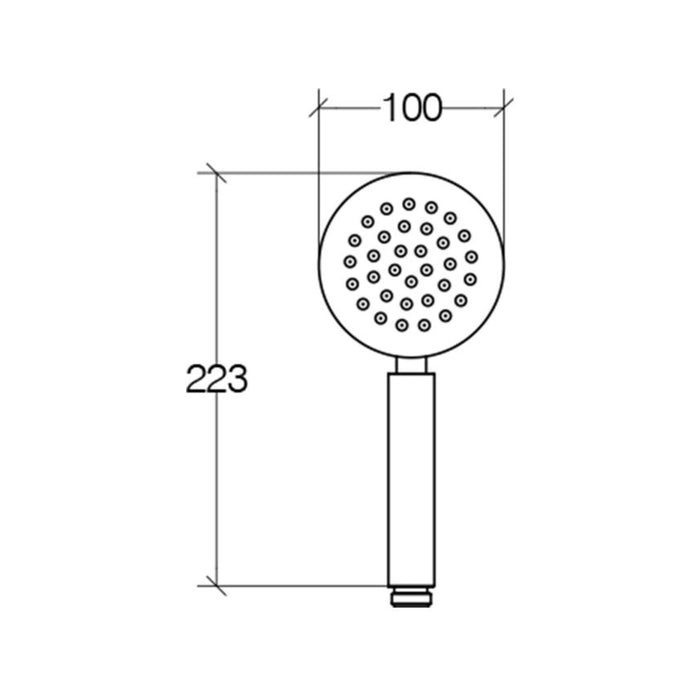 Lineabeta - Doccetta tonda piatta Docia in ottone nero