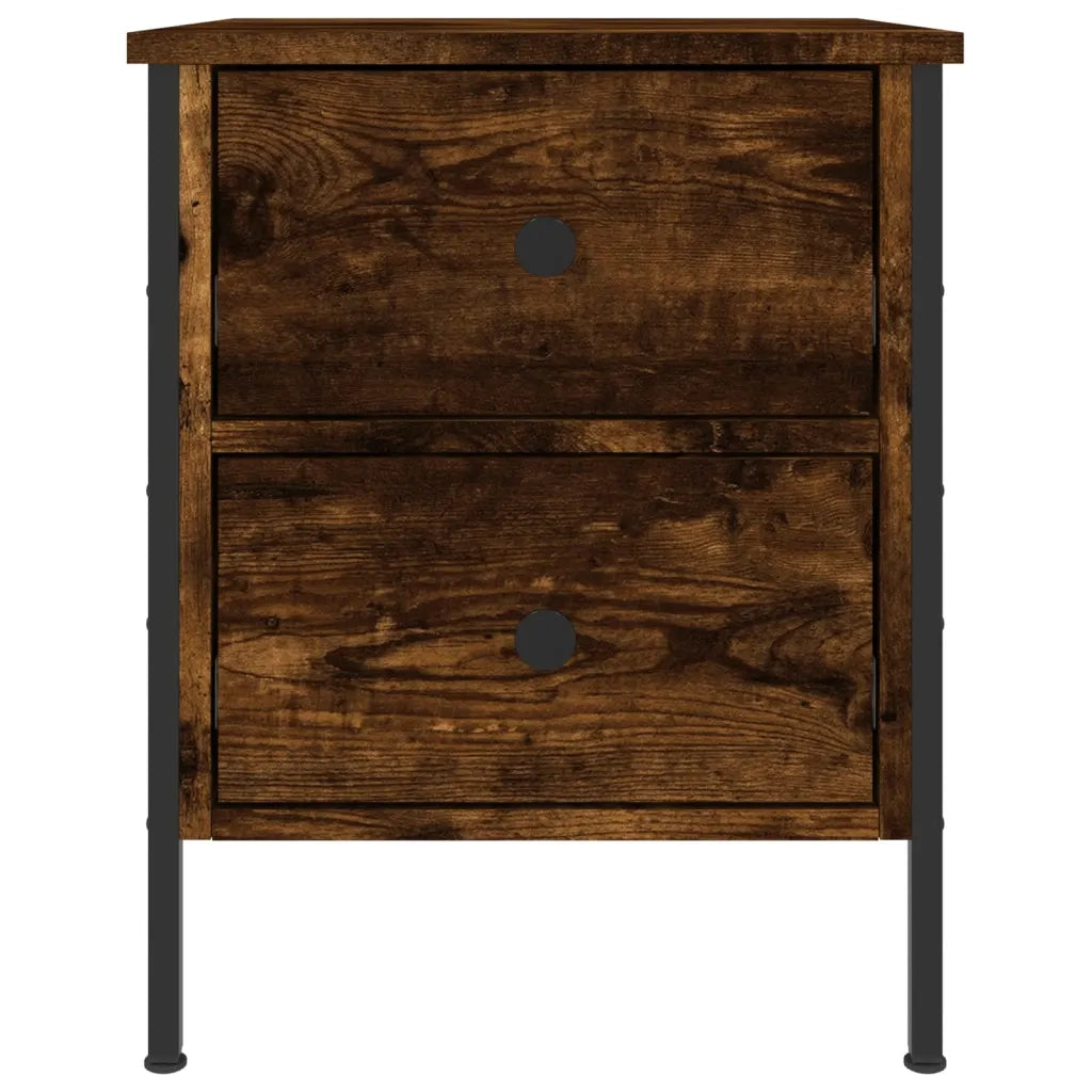 Comodino-Tavolino da notte Rovere Fumo 40x42x50 cm Legno Multistrato 513355