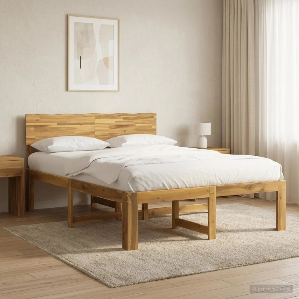 Letto matrimoniale con testiera ROSTOCK Bianco 140 x 190 cm 903367