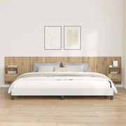 Testata con Comodino 3 pz-Set di 3 Testiera con Contenitore Rovere artigianale Legno multistrato 656716