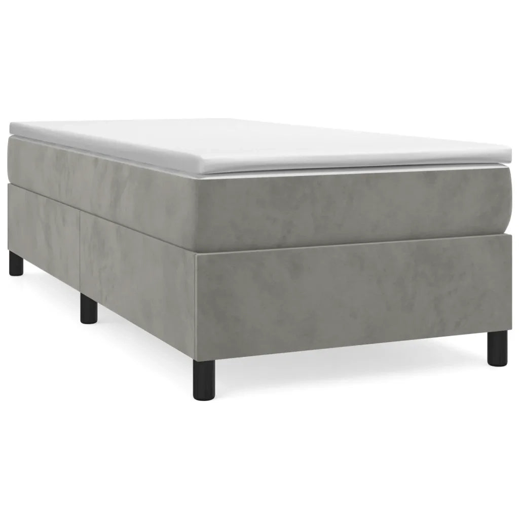 Struttura Letto a Rete a Molle Grigio Chiaro 80x200 cm Velluto 3121084
