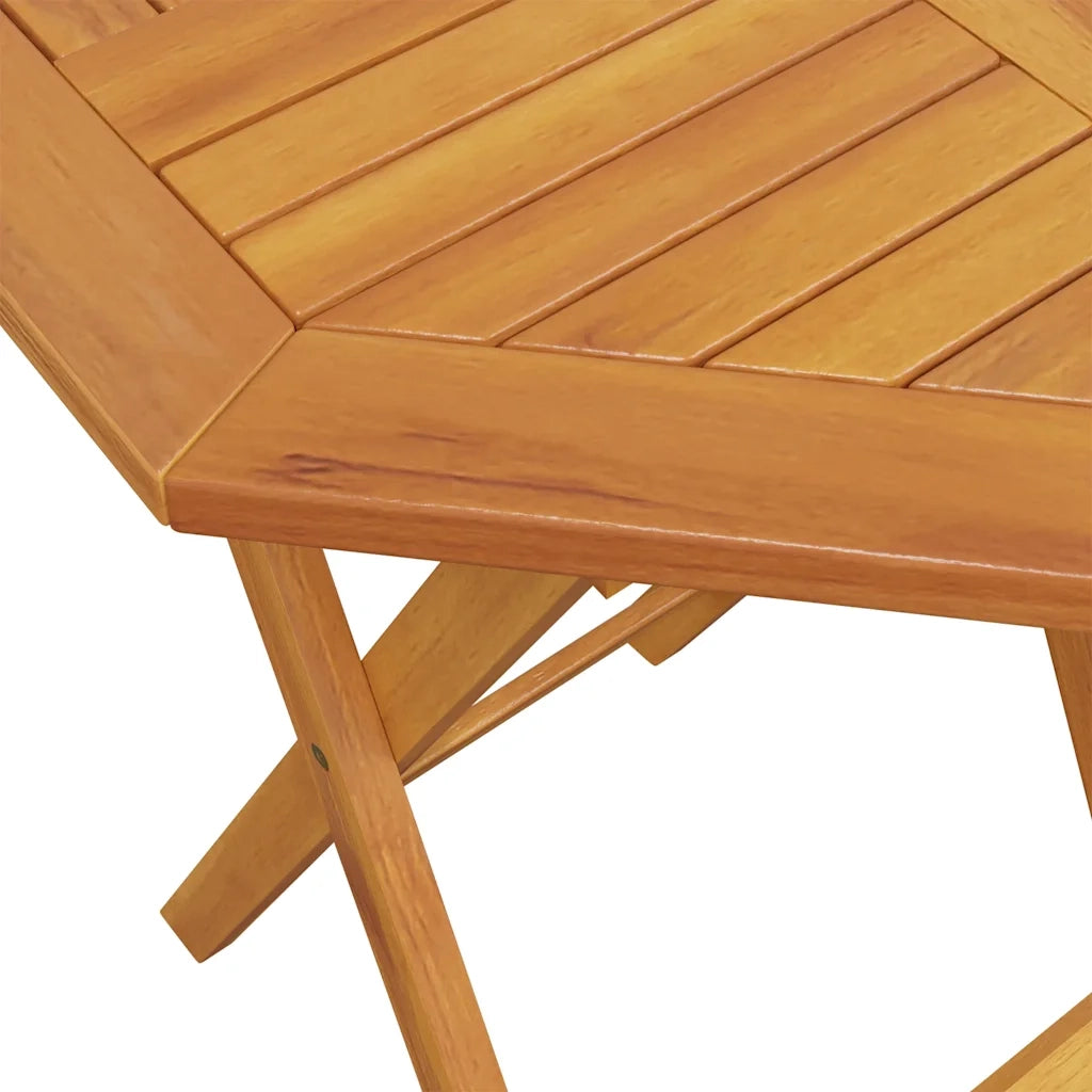 Set BistrÃ² Pieghevole 3pz in Legno Massello di Acacia