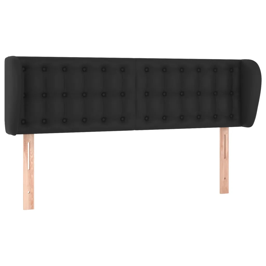 Testiera ad Orecchio Nera 147x23x78/88 cm in Similpelle 3117234