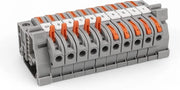 Blocco DIN a rullo 10 presse 008-4 mm² 10 cm connettore ingresso rapido tecnica elettrica progetti di fai da te colore grigio