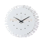 Orologio da parete minimal Wordshow Bianco marmo