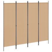 Paravento a 4 Pannelli Beige 200 x 180 cm Tessuto 42039194