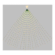 Decoro luminoso lotti 68988 tenda mantello verde + puntale stella per