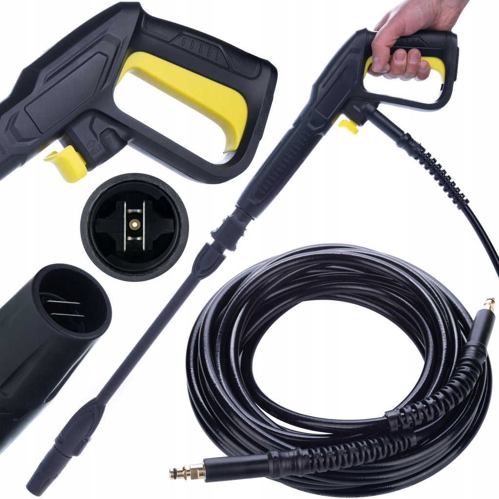 Set Pistola e Lancia Vario con Tubo Alta Pressione 8m – Compatibile con Idropulitrice Kärcher K2-K7 | Sistema Click