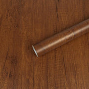 Sticker per Parete per Mobili in Tinta di Legno Rossobruna | Effetto Pavimento | Adesivi Decorativi per Cucina, Bancone, Armadi e Porte 40cm x 300cm